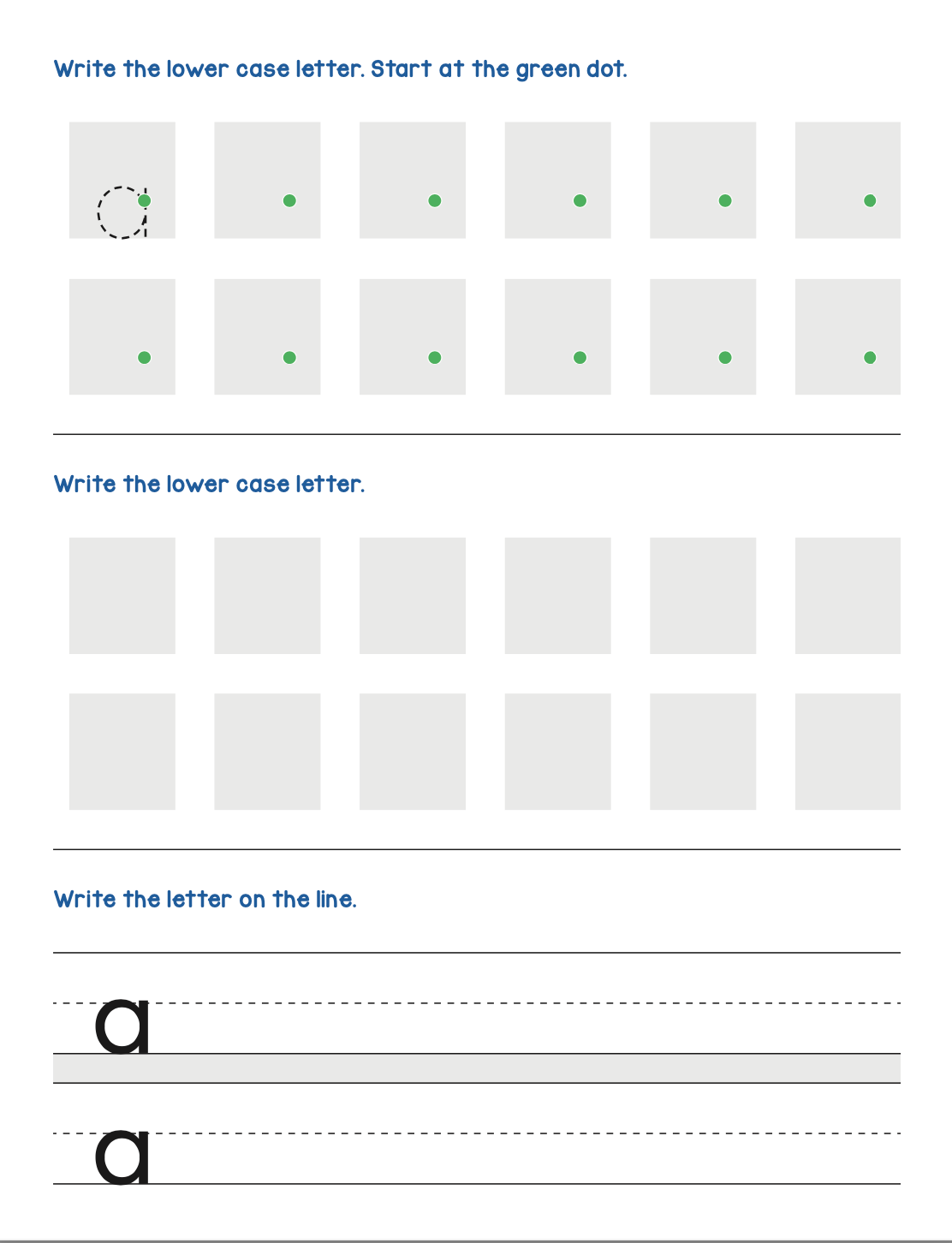 Lower Case Letter Handwriting Workbook