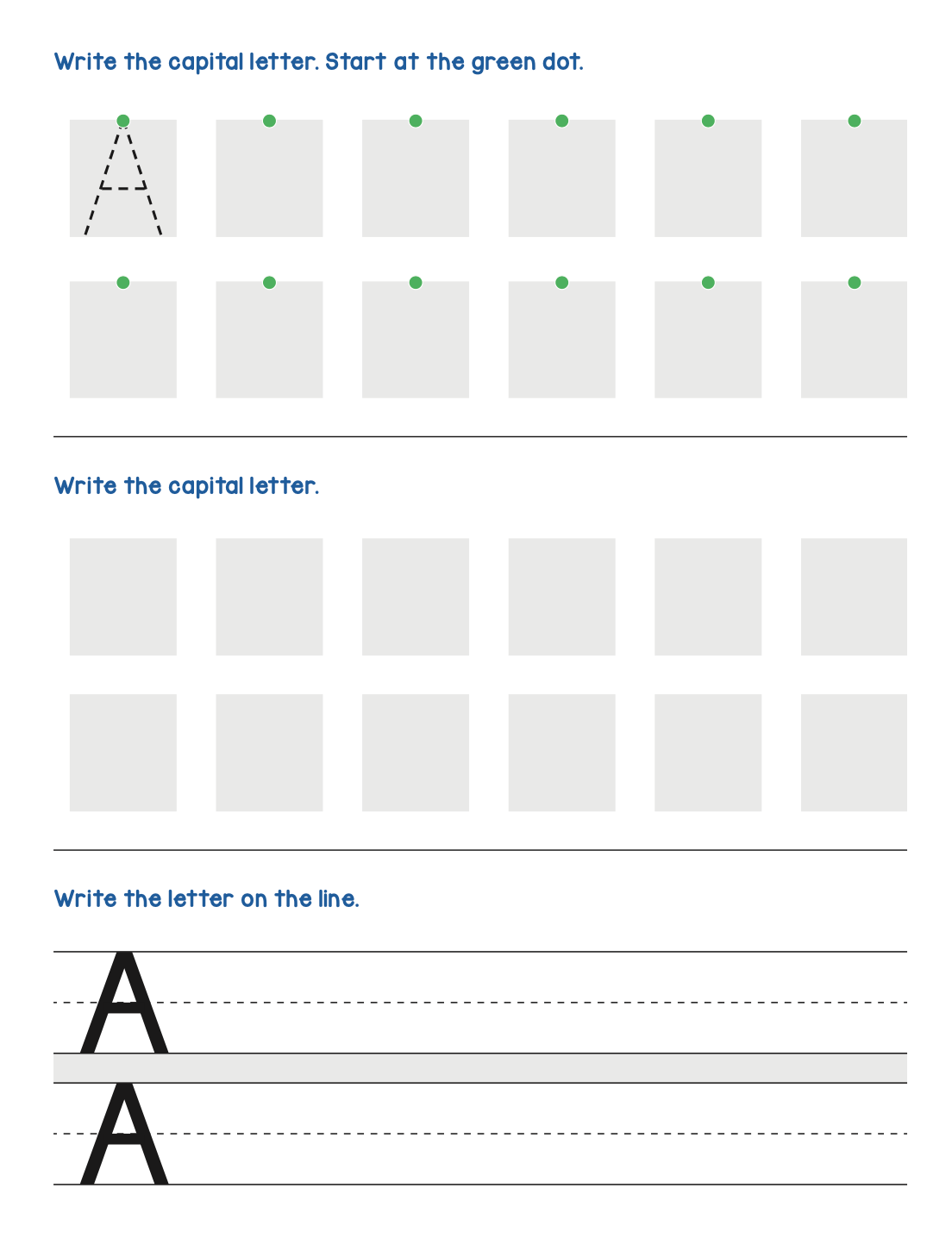 Upper Case Letter Handwriting Workbook